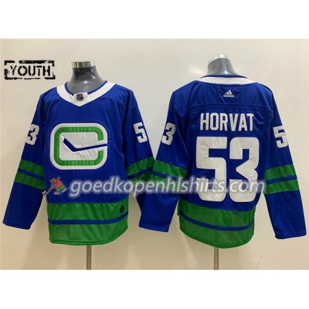 Vancouver Canucks Bo Horvat 53 Alternate Adidas 2019-2020 Blauw Authentic Shirt - Kinderen